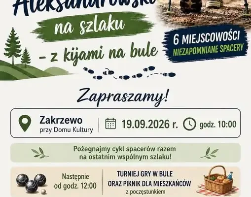 Zakrzewo: ostatni spacer z cyklu już w sobotę 19 września