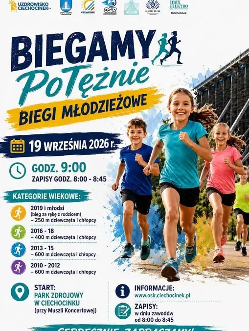 Biegamy PoTężnie – festiwal biegowy dla dzieci i młodzieży w Ciechocinku