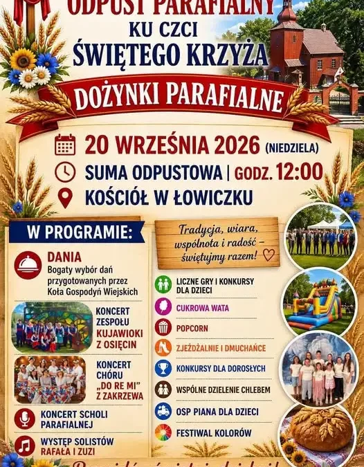 Odpust w Łowiczku – parafia zaprasza na dzień pełen atrakcji