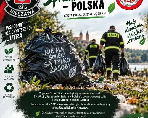 Nieszawa: finał 33. Akcji „Sprzątanie Świata – Polska” z udziałem OSP KSRG