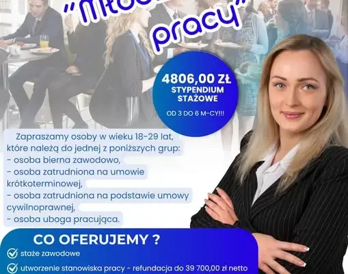 Projekt „Młodzi na rynku pracy” – staże i refundacje dla pracodawców z Kujaw i Pomorza