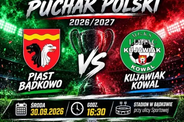 Puchar Polski w Bądkowie: Piast podejmie Kujawiaka Kowal