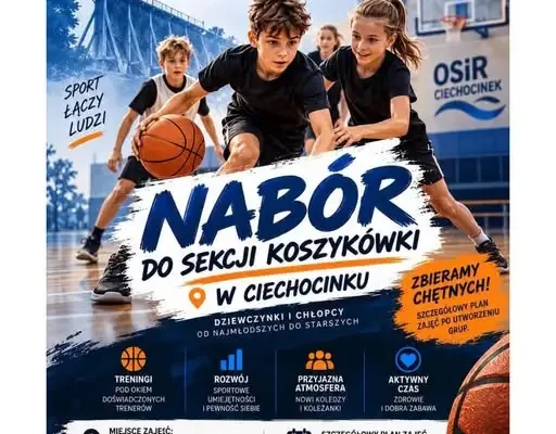 Ciechocinek stawia na koszykówkę – rusza nabór do nowej sekcji