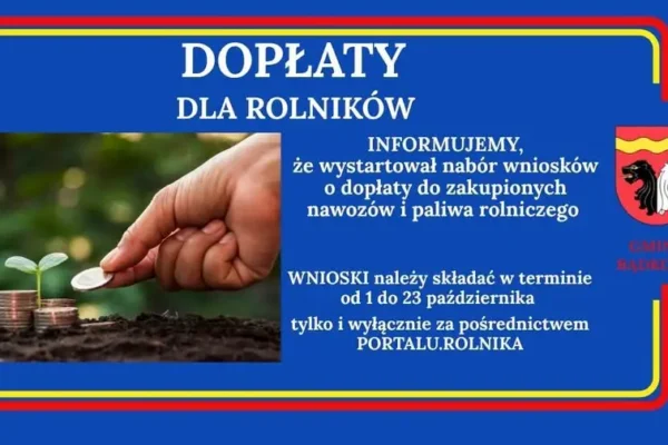 Nabór wniosków ARiMR: rolnicy mogą ubiegać się o dopłaty do nawozów i oleju napędowego