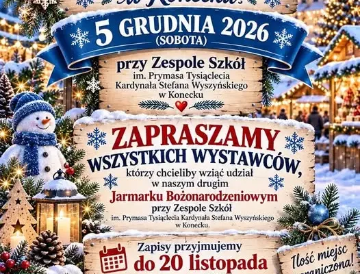 II Jarmark Bożonarodzeniowy w Konecku – trwają zapisy dla wystawców