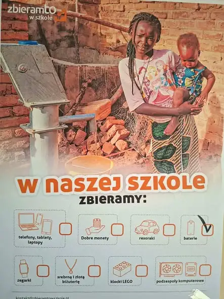 Uczniowie z Brudnowa zbierają baterie, by pomóc budować studnie w Czadzie