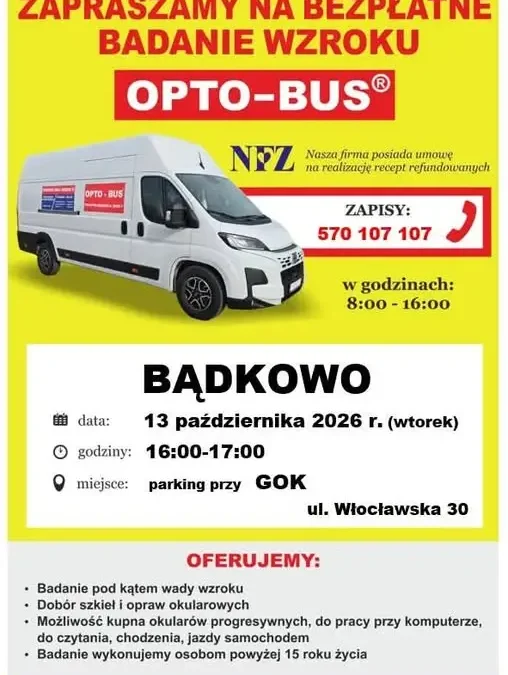 Bezpłatne badanie wzroku w Bądkowie – 13 października 2026