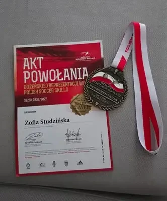Zosia Studzinska z Aleksandrowa Kujawskiego powołana do reprezentacji Polski Polish Soccer Skills