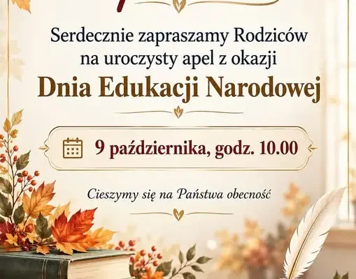 Dzień Edukacji Narodowej w SP Badkowo – zaproszenie na akademię 9 października