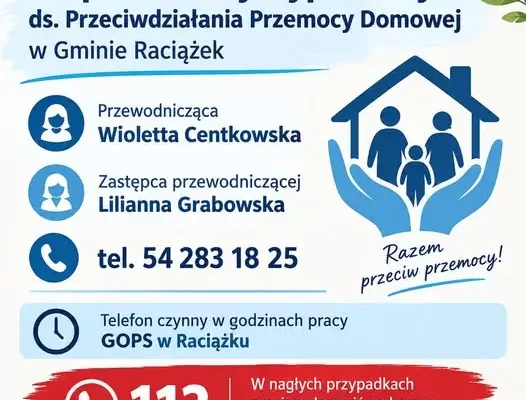 Raciążek: Zespół Interdyscyplinarny pomaga ofiarom przemocy domowej