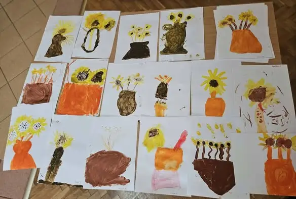Świetlica szkolna w Ciechocinku rozpoczęła cykl „Zabawa sztuką” – pierwsze zajęcia z Van Goghiem
