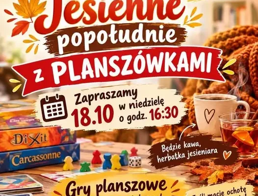 GOK zaprasza na popołudnie z grami planszowymi – już dziś o 16:30