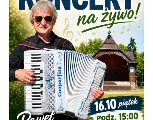 Koncert akordeonowy Pawła Soboty w Ciechocinku – 16 października