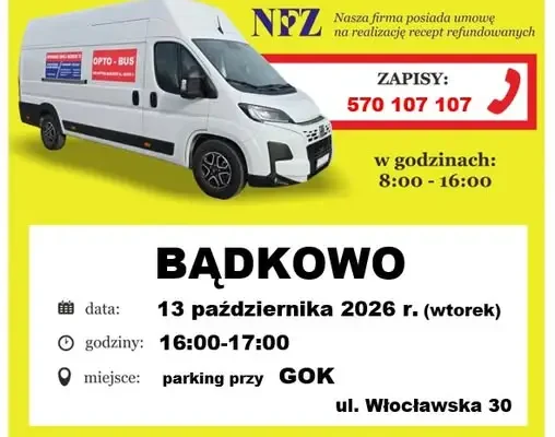 Opto-Bus z bezpłatnym badaniem wzroku w Bądkowie – już jutro
