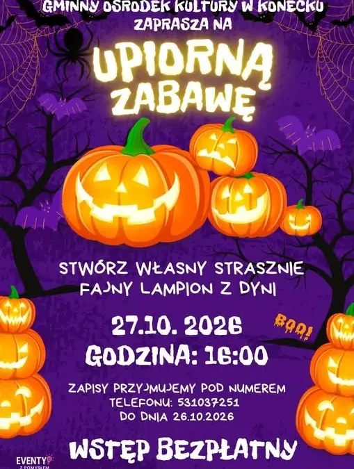Halloween w Konecku: warsztaty tworzenia lampionów z dyni
