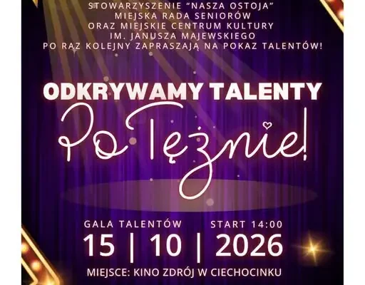 Ciechocinek: IV edycja „Odkrywamy Talenty – Po Tężnie!” z galą 15 października