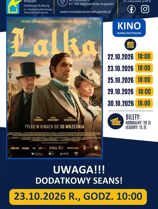 Dodatkowy seans filmu „Lalka” – 23 października o 10:00