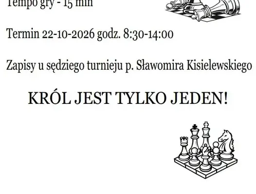 II Turniej Szachowy „OGRODNIK OPEN” – zapisy trwają