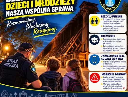 Straż Miejska w Ciechocinku apeluje o czujność wobec bezpieczeństwa dzieci