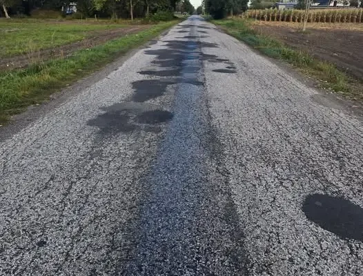 Plama oleju na drodze powiatowej Sędzin – Michałowo. Interweniowała OSP Zakrzewo
