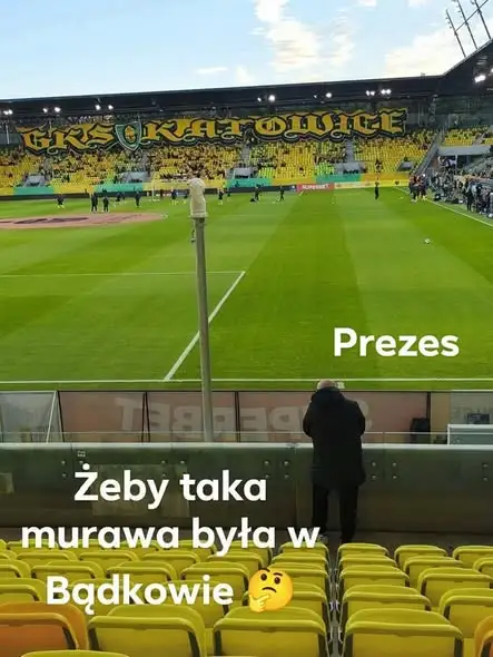Młodzi piłkarze Piasta Bądkowo na meczu Ekstraklasy w Katowicach