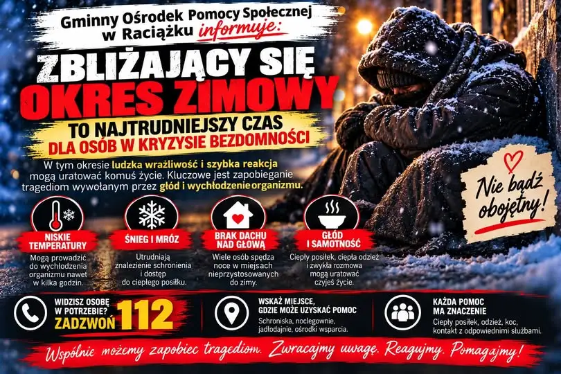 Zima to dla osób w kryzysie bezdomności walka o przetrwanie. Reagujmy!