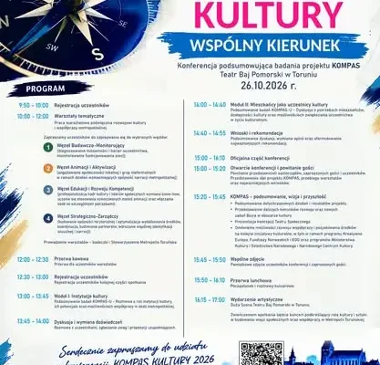 KOMPAS 2026: Toruń gospodarzem konferencji o przyszłości kultury w metropolii