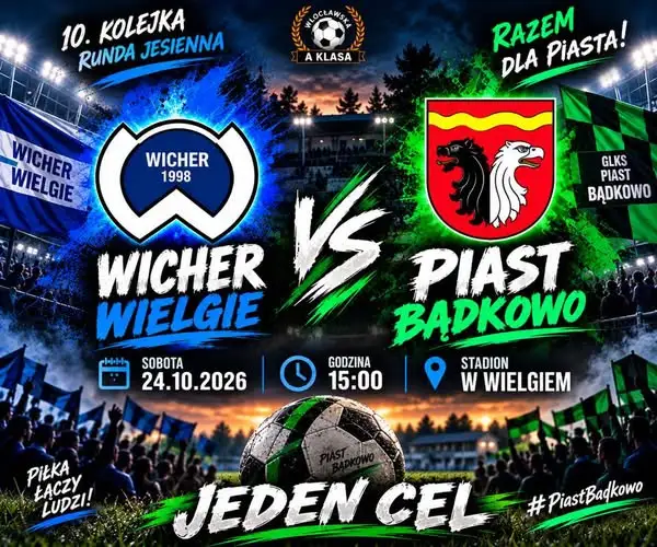 Wicher Wielgie kontra Piast Badkowo – zapowiedź 10. kolejki A klasy