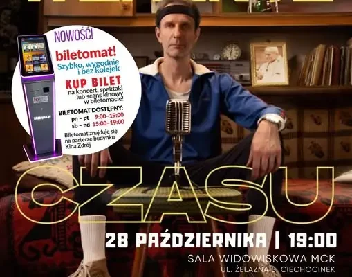 Rafał Rutkowski z „Wehikułem czasu” w Ciechocinku – stand-upowa podróż przez PRL i współczesność