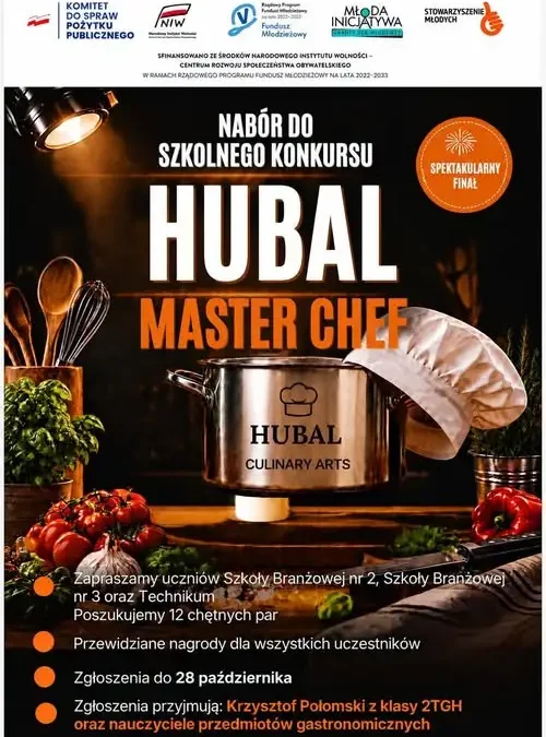 Szkolny Master Chef w Hubalu – nabór par do 28 października